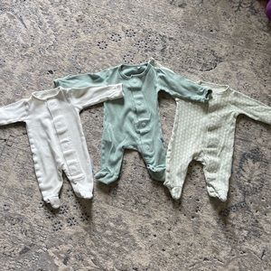 Magnetic Me Newborn Sleeper Set - White, Green